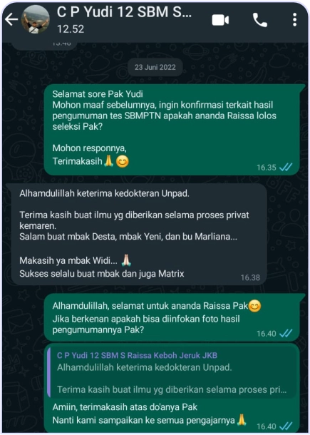 Success Story Ortu Siswa Raissa Rahmadiesa
